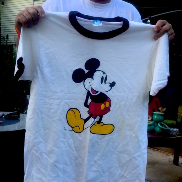 Disney Other - Vintage 80’s Disney Mickey Mouse Ringer T-Shirt M